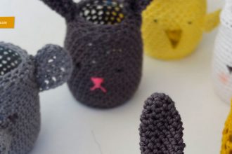 Crocheter des cache-pots pour Pâques