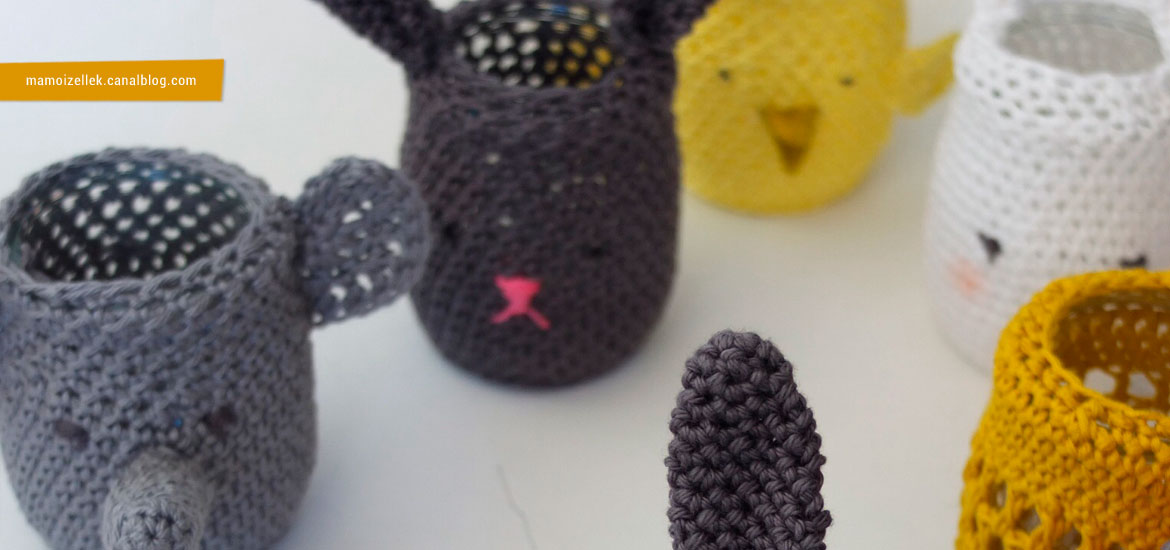 Crocheter des cache-pots pour Pâques