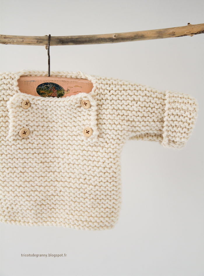 Tuto tricot gratuit de pull pour bébé