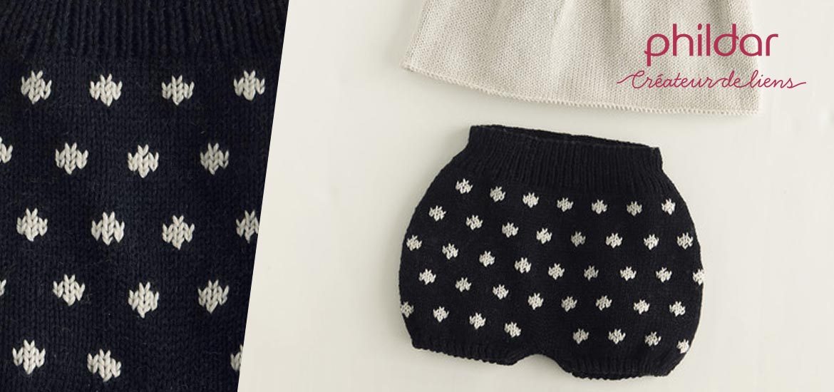 Tutoriel de tricot pour tricoter un bloomer pour bébé du 6, 12, 18 et 24 mois